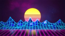 Synthwave Neon 80s Background
